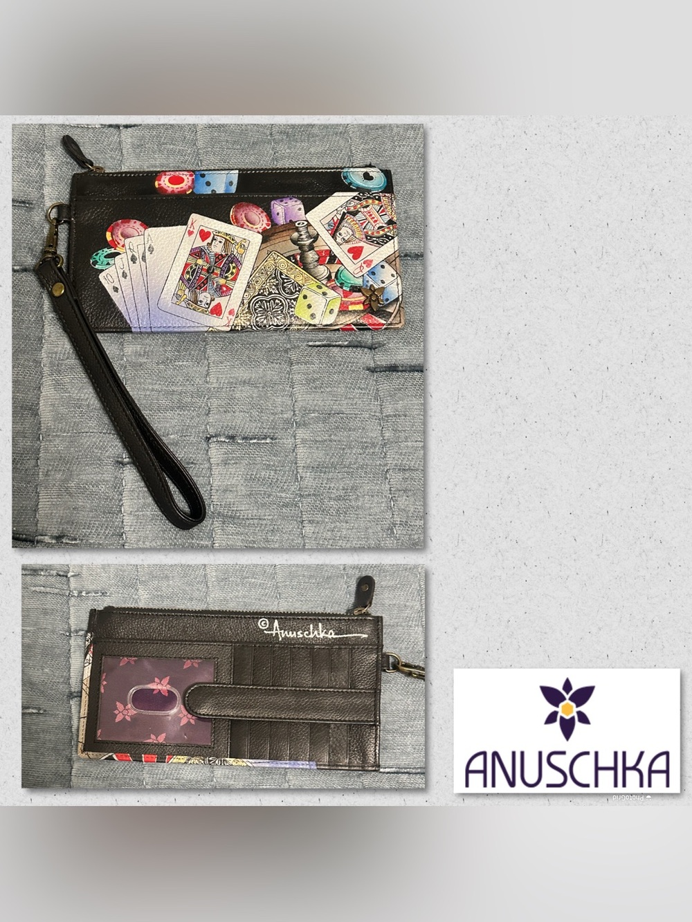 Anuschka Casino Night Wallet Wristlet